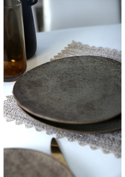 Mat Toprak Stella Pasta Tabağı 23 cm 6 Adet 20572 fırsatları