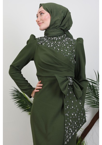 Safir Tesettür Elbise Haki indirimleri