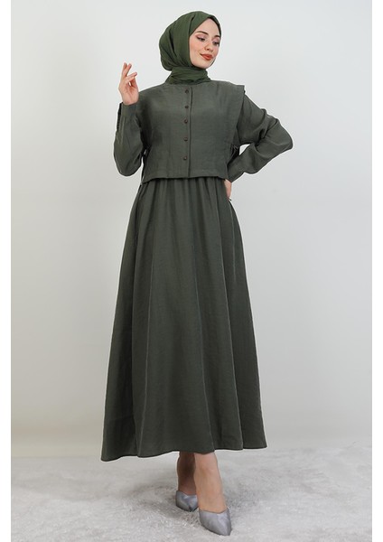 Ebra Modal Elbise Haki fiyatları