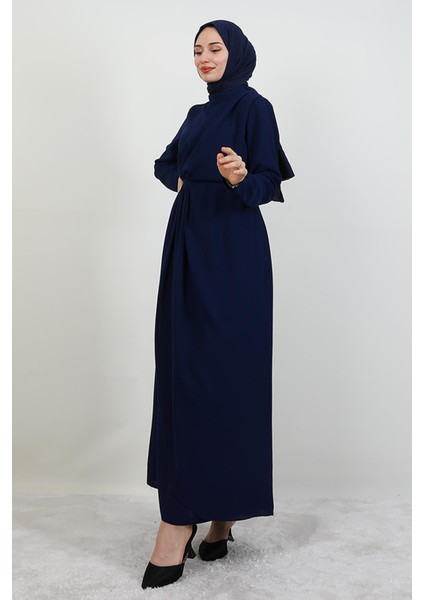 Tuay Pile Detay Elbise Lacivert fiyatları