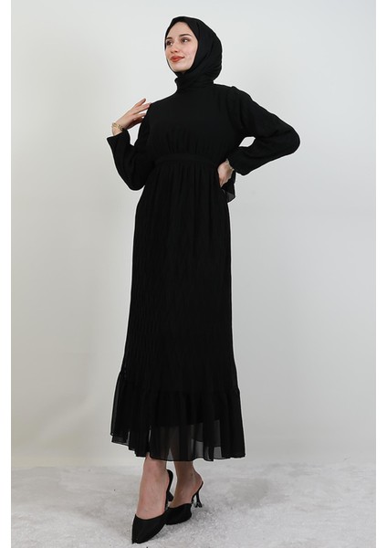 Pilisoley Şifon Elbise Siyah