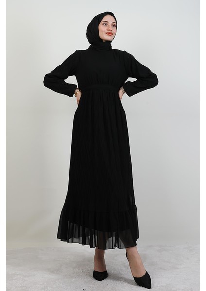 Pilisoley Şifon Elbise Siyah modelleri