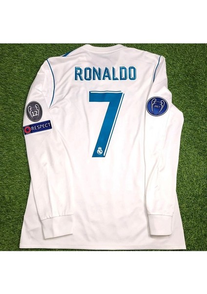 Cristiano R'onaldo 2018 Sezonu Kiev R.e.a.l. M.a.d.r.i.d. Retro Yetişkin FORMASI(WHITE)6534636345