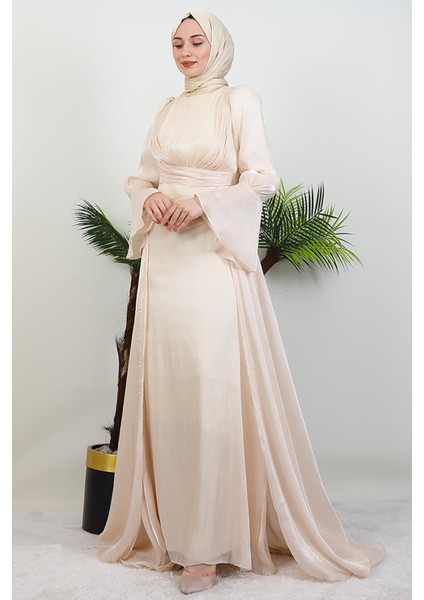 Kolu Volanlı Yoryo Elbise Kavuniçi fırsatları