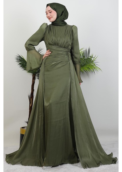 Kolu Volanlı Yoryo Elbise Yeşil fırsatları