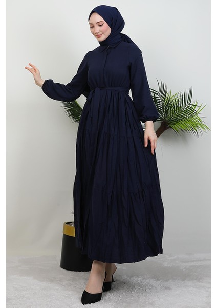 Evren Düğmeli Elbise Lacivert fırsatları