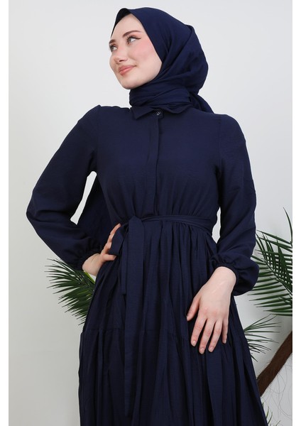 Evren Düğmeli Elbise Lacivert indirimleri