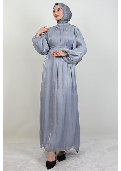 Lidya Tesettür Elbise Gri modelleri