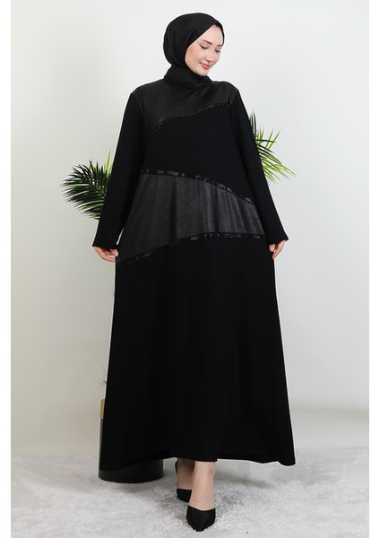 Asimetrik Detay Elbise Siyah fırsatları