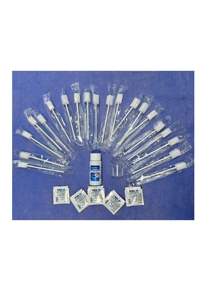 Aqua Ağız Bakım Seti 20 Adet Süngerli Swab + 50 ml Gargara + 5 Adet Nemlendirici 5 Paket modelleri