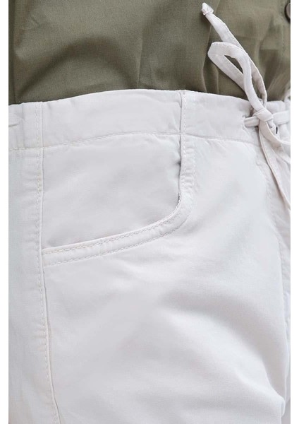 Taş-Likralı Geniş Paça Gabardin Pantolon indirimleri