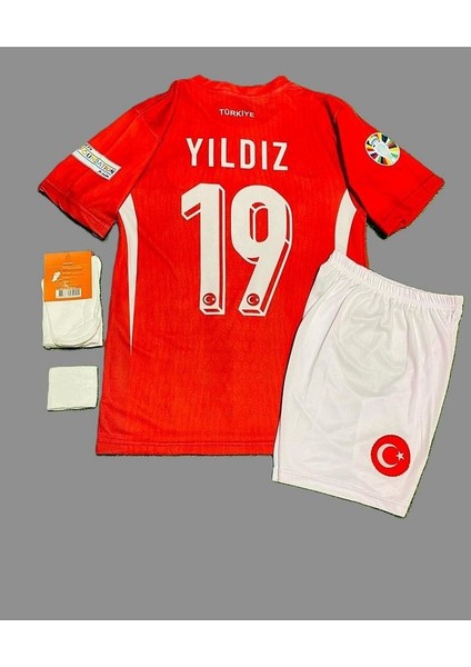 Kenan Yıldız Türkiye Milli Takımı Euro 2024 Deplasman Taraftar Çocuk Forması 4'lü Set