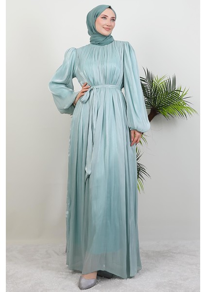 Matem Tesettür Elbise Mint