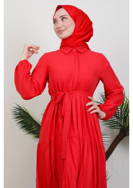 Evren Düğmeli Elbise Nar Çiçeği indirimleri