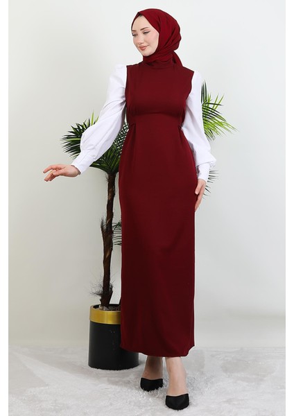 Ekin Tesettür Elbise Bordo fırsatları