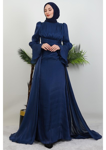 Kolu Volanlı Yoryo Elbise Lacivert fiyatları