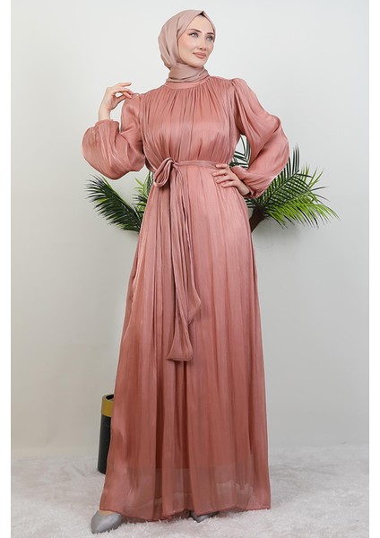 Matem Tesettür Elbise Pembe