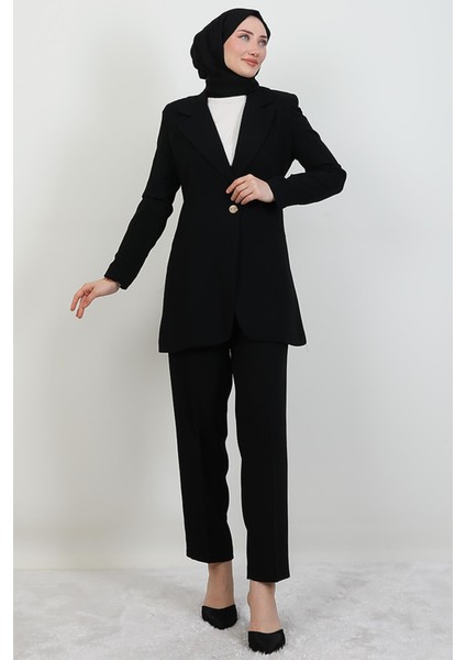 Tek Düğmeli Takım Siyah