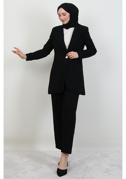 Tek Düğmeli Takım Siyah fırsatları