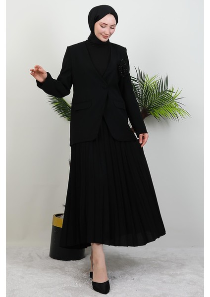 Güllü Etekli Takım Siyah fırsatları