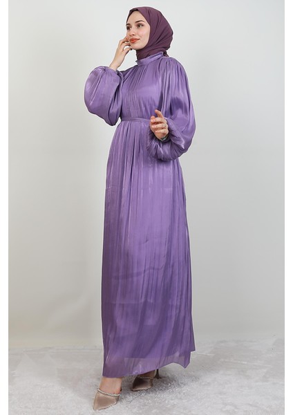Lidya Tesettür Elbise Lila modelleri