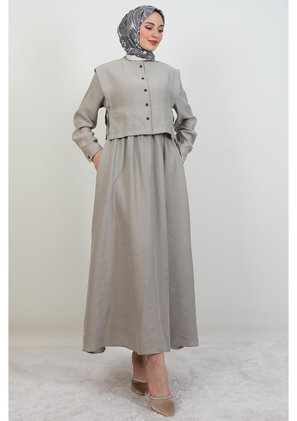 Ebra Modal Elbise Bej fiyatları