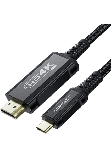 USB-C to HDMI 4K HDR Destekli 1.8 Metre Video Aktarım Kablosu - C1-10 (Acefast Türkiye Garantili)