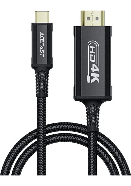 USB-C to HDMI 4K HDR Destekli 1.8 Metre Video Aktarım Kablosu - C1-10 (Acefast Türkiye Garantili)
