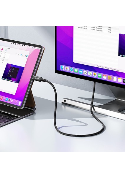 USB-C to HDMI 4K HDR Destekli 1.8 Metre Video Aktarım Kablosu - C1-10 (Acefast Türkiye Garantili)