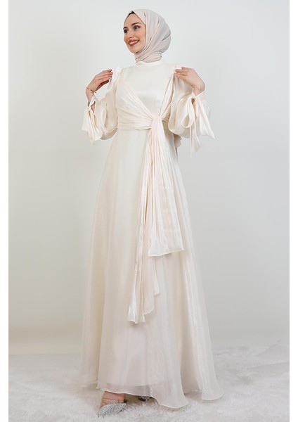 Sümbül Tesettür Elbise Kavuniçi modelleri