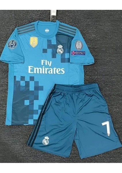 Özel Tasarım Cristiano Ronaldo Röveşata Turkuaz Çocuk Forması (Forma Şort Çorap) fiyatları