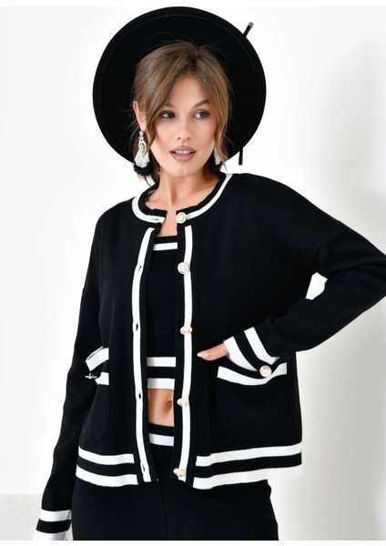 Kadın Çizgi Detaylı Atletli Takım Siyah fırsatları