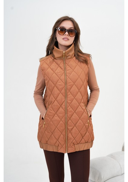 Kadın Kapitone Yelek Tarçın fiyatları