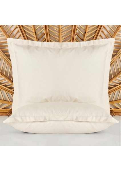 Soft Basic Oxford 2'li Yastık Kılıfı - Ekru - 50x70 cm