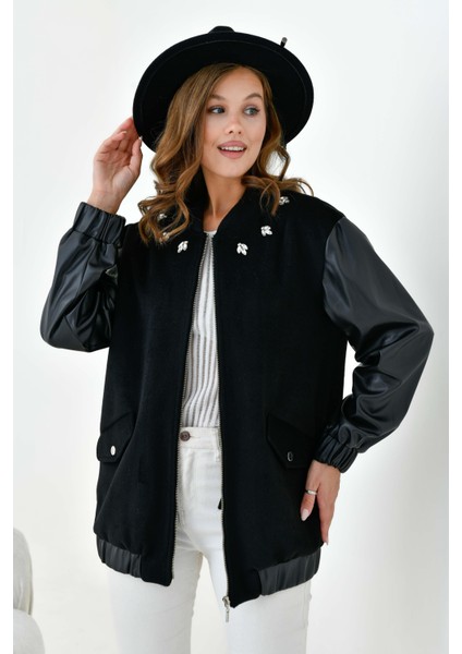 Kadın Kaşe Kaban Siyah indirimleri