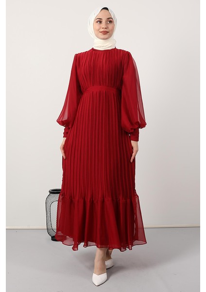 Piliseli Janjan Abiye Kırmızı