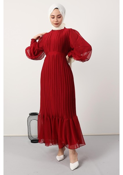 Piliseli Janjan Abiye Kırmızı fiyatları