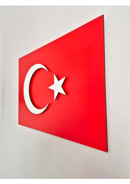Türk Bayrağı Mdf Duvar Tablosu 51X71 cm - 18MM Kalınlık - Ahşap modelleri