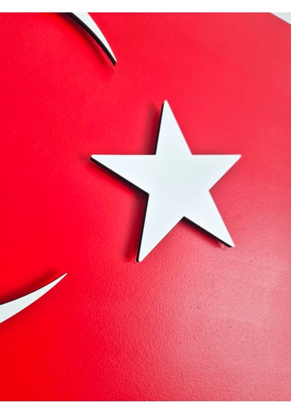Türk Bayrağı Mdf Duvar Tablosu 51X71 cm - 18MM Kalınlık - Ahşap indirimleri