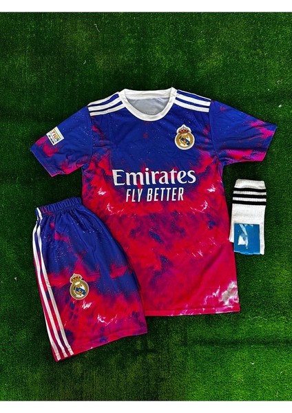 Özel Tasarım Cristiano Ronaldo Kırmızı Dalgalı Çocuk Forması (Forma Şort Çorap) fiyatları