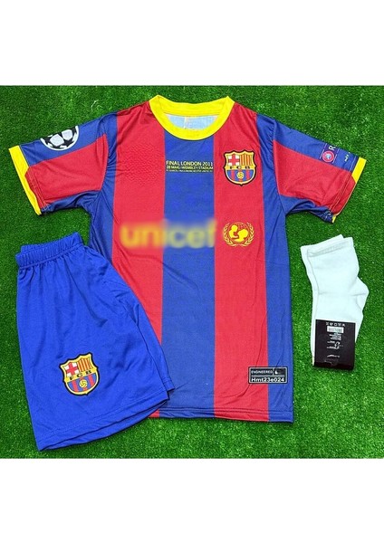 #barcelona. 2011 Retro #isimisiz Çocuk Forması 3lü Set modelleri