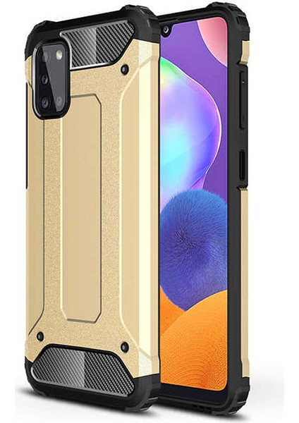 Galaxy A31 Kılıf Zırh Tank Sert Korumalı Silikon Crash Silikon Kapak