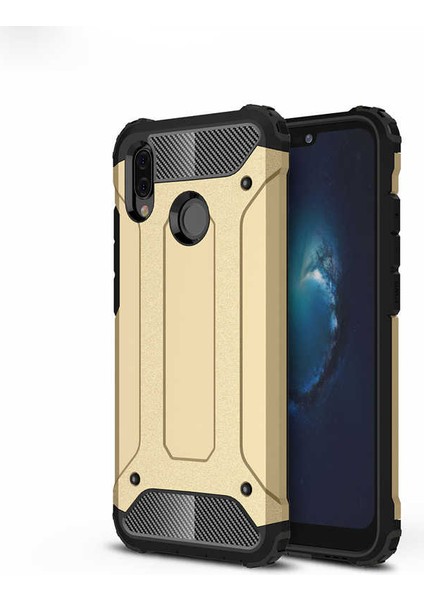 Huawei P20 Lite Kılıf Zırh Tank Sert Korumalı Silikon Crash Silikon Kapak
