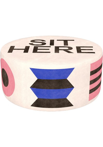 Oggian Sit Here Beyaz Puf