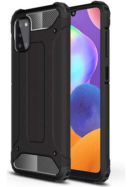 Galaxy A31 Kılıf Zırh Tank Sert Korumalı Silikon Crash Silikon Kapak