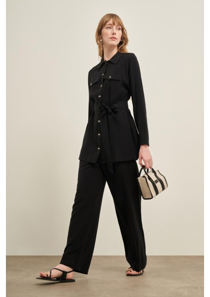 Kadın Pantolonlu Takım Siyah fırsatları
