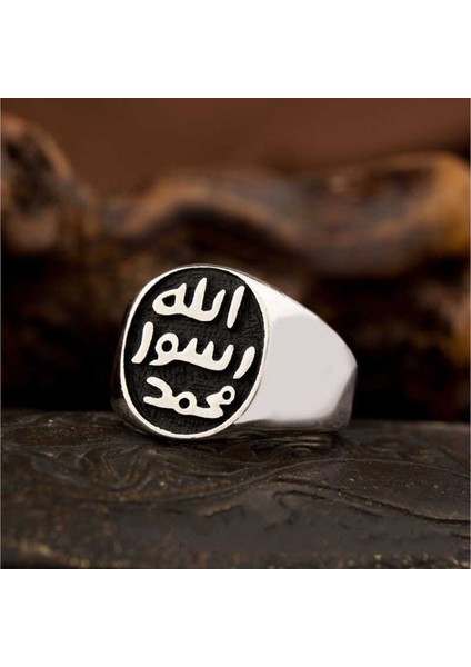 Gümüş Mührü Şerif Erkek Yüzük - 18