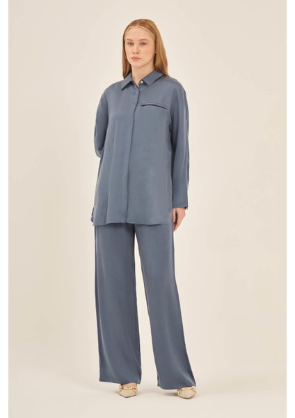 Kadın Cupra Pantolonlu Takım Indigo modelleri