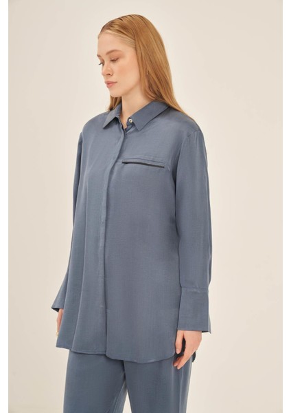 Kadın Cupra Pantolonlu Takım Indigo indirimleri