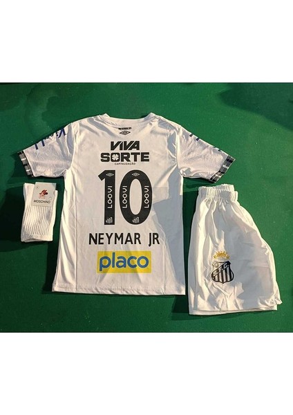 Santos Neymar Jr 10 Yeni Sezon Çocuk Forma 3 Lü Set. Forma+Şort+Çorap
